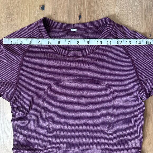 Lululemon Swiftly Tech Long Sleeve Crew – Tonka Stripe Heathered Plum - Picture 10 of 12